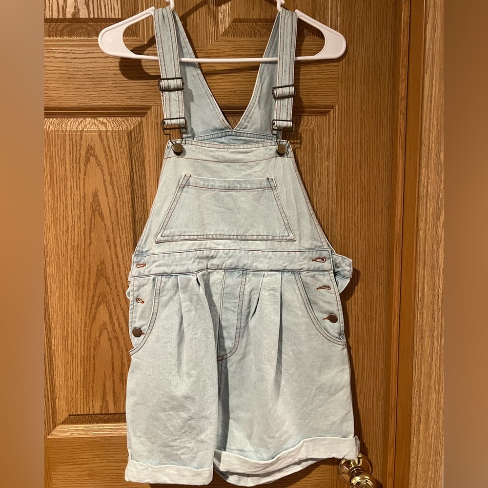 Forever 21 Light Blue Denim Overalls